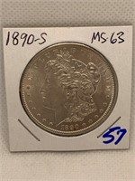 1890-S Morgan Dollar MS63