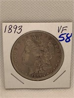 1893 Morgan Dollar VG
