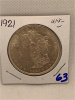 1921 Morgan Dollar Unc