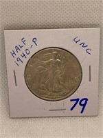 1940-P Walking Lib Half Unc+