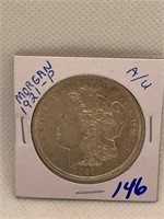 1921- P Morgan Dollar AU