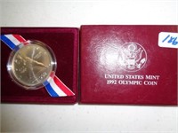 1992-S Olypic Silver Unc. Silver Dolar Baseball