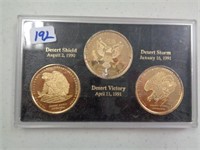 1990-1991 Desert Storm 3 Iowa Silver Round Gold Pl