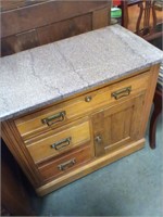 Marble top dry sink