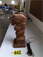 Ceramic Horse Table Lamp Pair As Is