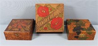 (3) Flemish Handkerchief Boxes