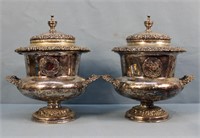Pr. Silverplated Repousse Champagne Buckets