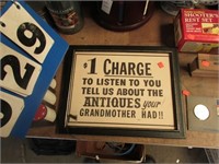 NOVELTY ANTIQUES SIGN