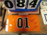 DUKES OF HAZARD "SIGNED" PLATE