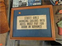NORFOLK STREET GIRLS & SAILORS SIGN