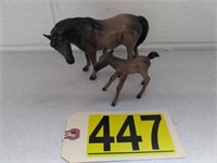 Ceramic Mare & Foal Figurines