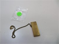 Vtg Pocket Watch Chain with Cigarette Lighter Fob