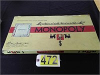 Old Monopoly Game 1954