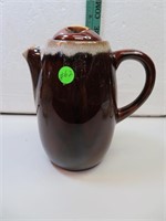 Vintage Drip Glaze Pottery Coffee Server 8"