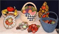 Mid-Century Ceramic Decorative Table Pieces Fruit