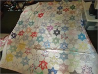 Full Size Star Pattern Hand Stitched Quilt