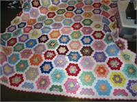 Scalloped Edge Hand Stitched Quilt