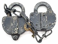 (2) Adlake Locks with Key and Chain