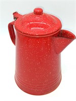 Red Granitewarwe Coffee Pot