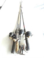 Vintage Fishing Poles and Zebco Reels (202 & 144)