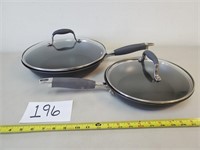 2 Anolon Advanced Covered Skillet Pans (No Ship)