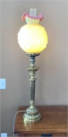 Banquet Lamp with Ruffled Glass Shade