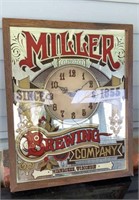 Miller Brewing Company Clock Mirror