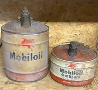 Vintage Mobil Gas Cans