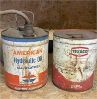 Texaco & Amoco Oil Cans