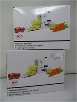 2 ICO VEGETABLE SPIRALIZERS