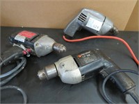 3 CORDED ELECTRIC DRILLS