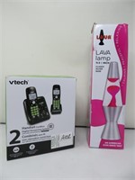 VTECH 2 HANDSET PHONE SYS - LAVA LAMP 11.5"