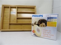 WOODEN CUTLERY TRAY - PHILIPS WAKE UP LIGHT
