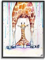 Stupell Industries Colorful Cute Giraffe Family