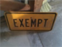Railroad Exempt Sign