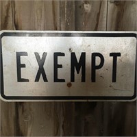 Railroad Exempt Sign