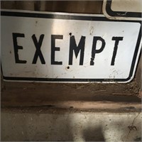 Railroad Exempt Sign