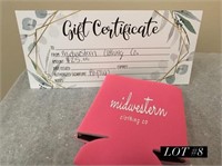 Gift Certificate to Midwestern Clothing $25 gift