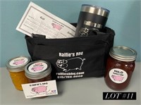 BBQ basket and gift certificate 3 jars Ralfies