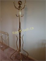 Ornate coat/Hat/Umbrella Rack with Brass Accents