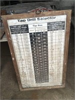 Tap Drill Selector Sign