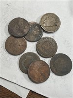 8 pcs. Indian Head Cents