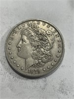 1879 p XF AU Grade Morgan Dollar