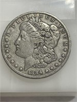 1884 p Fine Grade Morgan Dollar