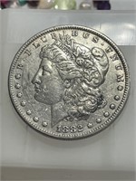 1882 p XF AU Grade Morgan Silver Dollar