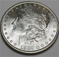1887 P BU Morgan Silver Dollar