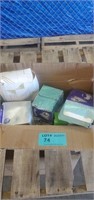 Box lot of miscellaneous tissues