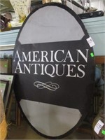 AMERICAN ANTIQUES SIGN  36" TALL