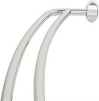 ZENNA HOME DOUBLE CURVED SHOWER ROD, 45-72 INCHES