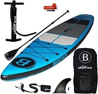BRIGHT BLUE INFLATABLE STAND UP PADDLE BOARD